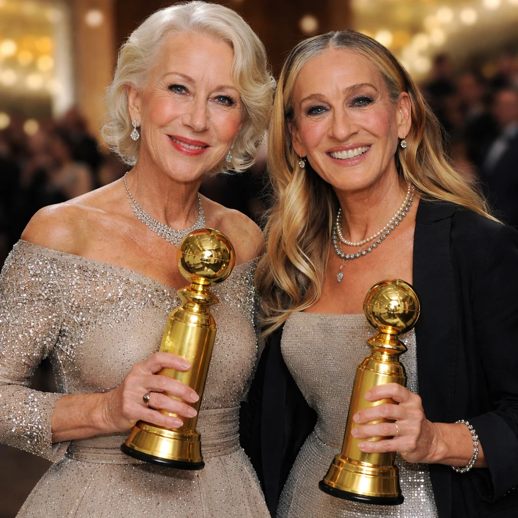Helen Mirren and Sarah Jessica Parker Celebrate Iconic Television Achievements at Golden Eve Ceremony