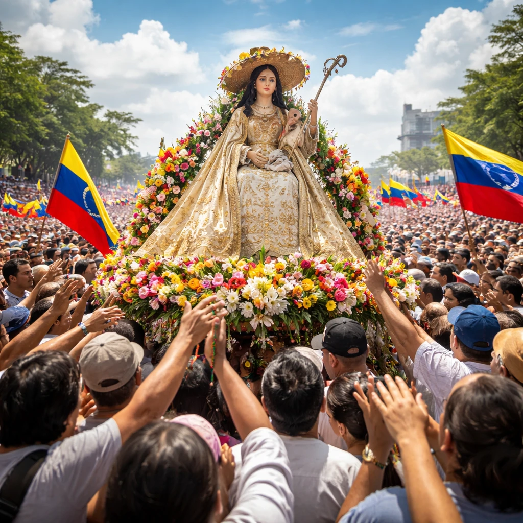 Mass Devotion and Hope Mark Annual Divina Pastora Procession in Venezuela