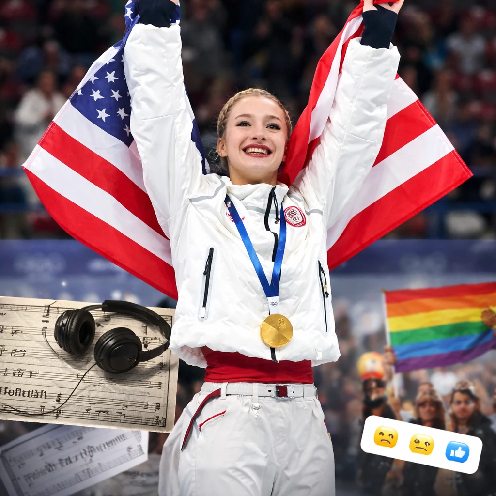 Amber Glenn's Olympic Triumph Overshadowed by Music Copyright Controversy and Social Backlash