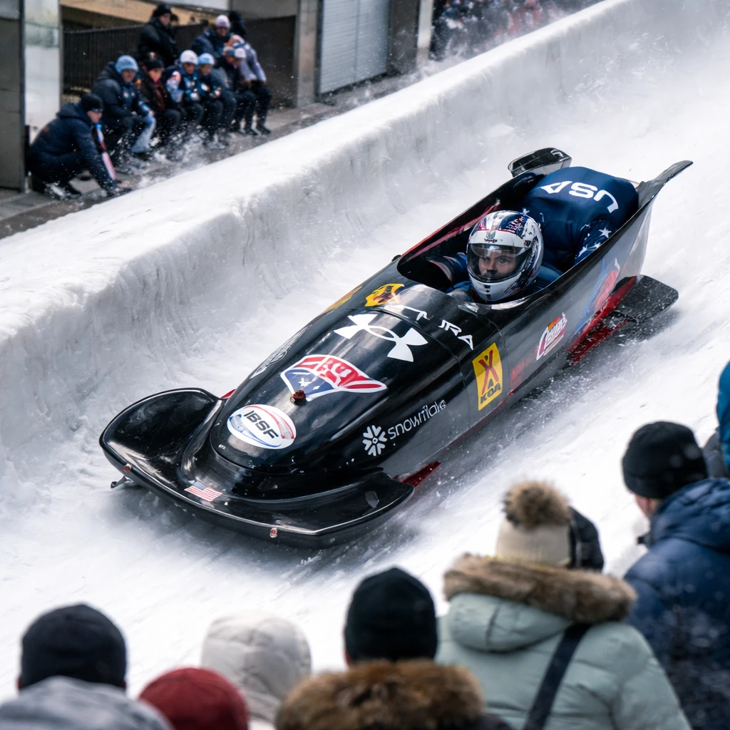 Kris Horn Navigates Solo Bobsled Run Amid Unforeseen Team Hurdles in St. Moritz