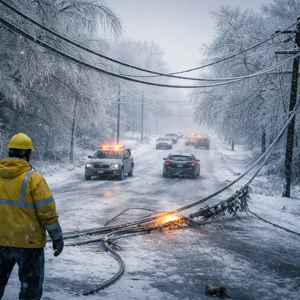 Widespread Southern Power Failures Amid Extensive Winter Storm