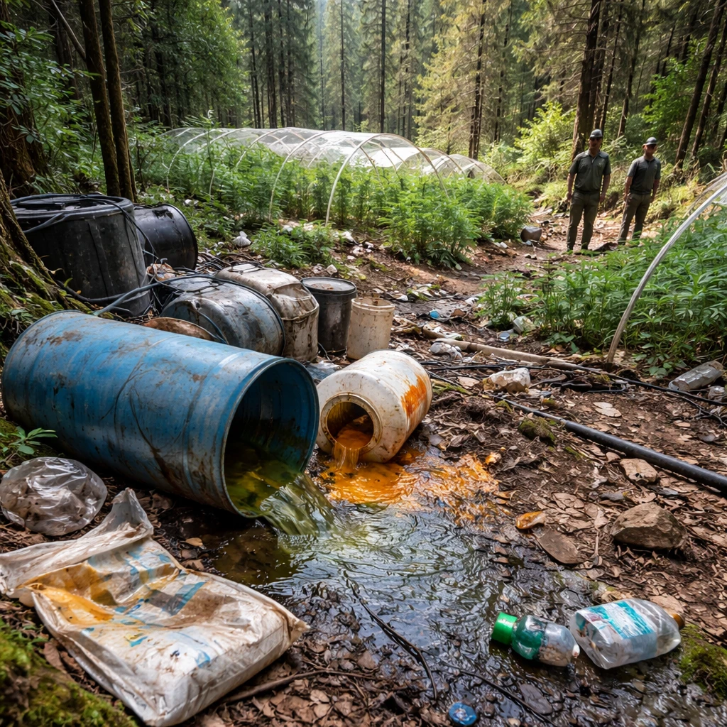 California's Forests Face Persistent Pollution From Illegal Cannabis Cultivation
