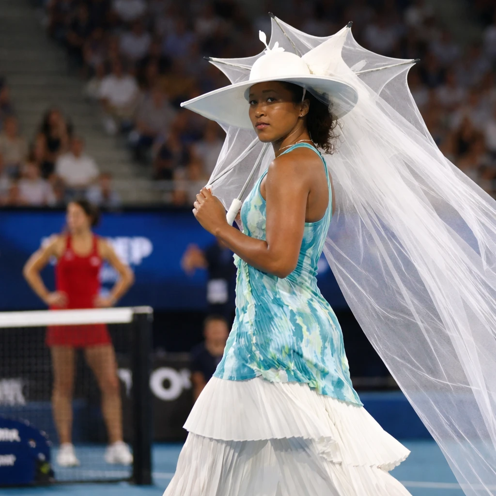 Naomi Osaka Adjusts Court Attire Amid On-Court Tension at Australian Open