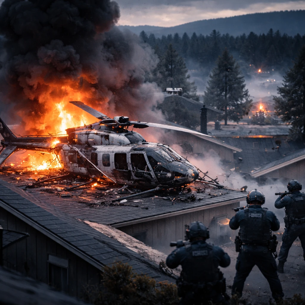 Tragic Helicopter Crash Claims Two Arizona Troopers During Intense Rooftop Gunfight