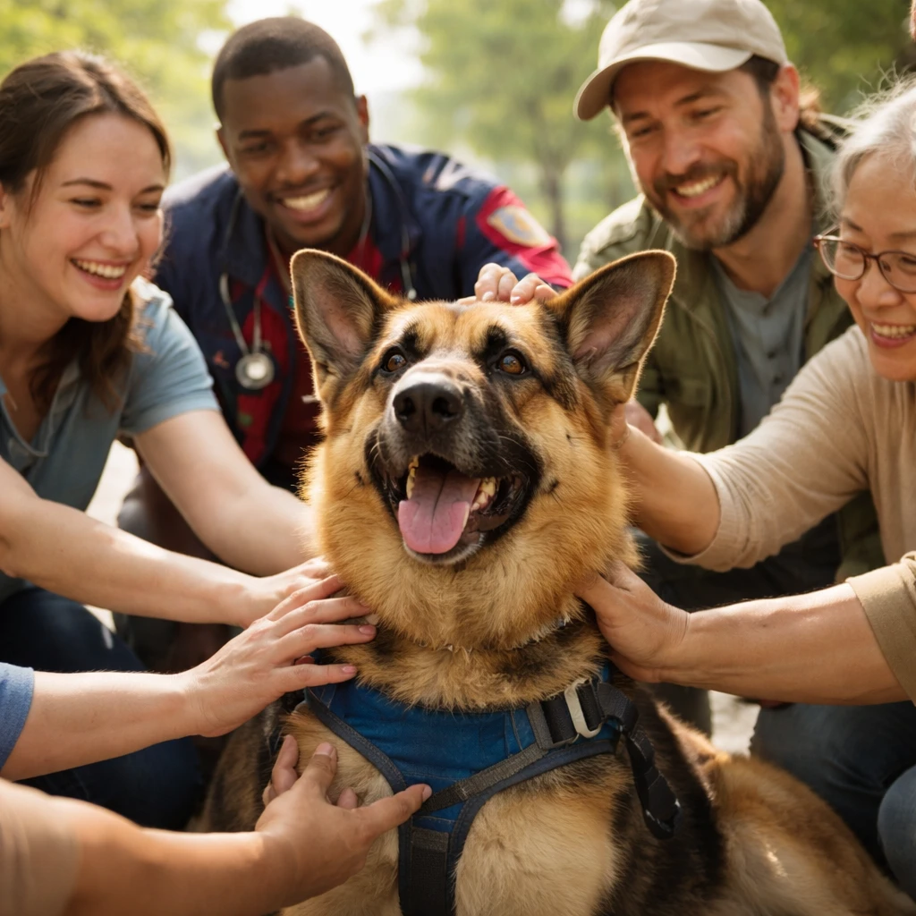 Dogecoin X Account Highlights Community Effort as Sherman the German Shepherd Finds a Home