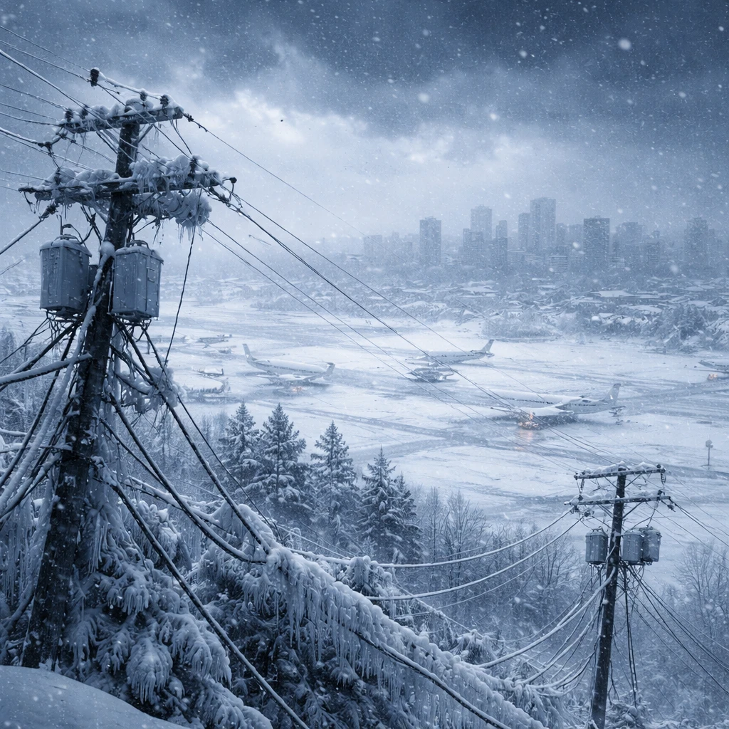 Severe Winter Storm Disrupts US East Coast with Power Losses and Widespread Flight Shutdowns