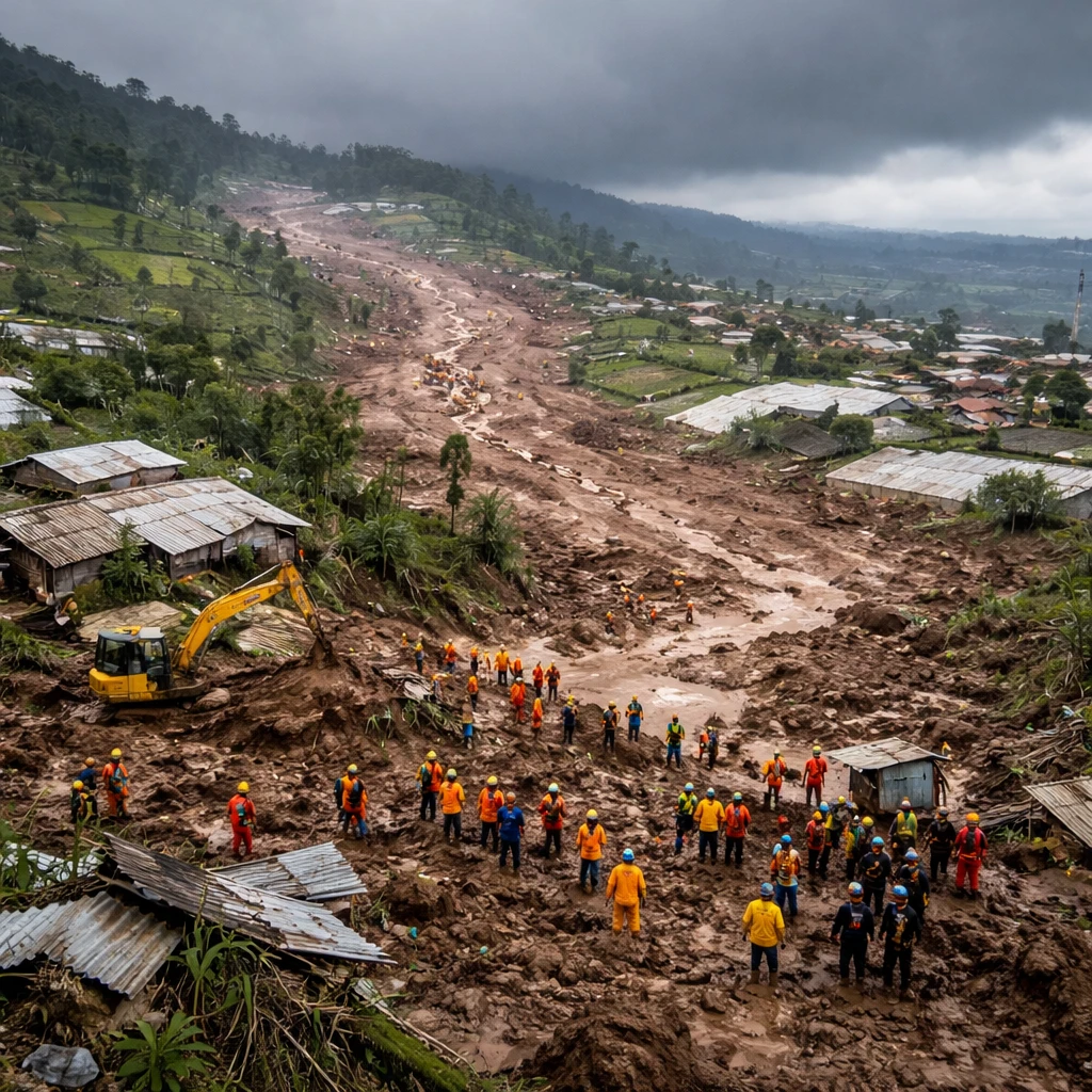 Heavy Rain-Induced Landslide in West Java Claims Eight Lives and Leaves Over 80 Missing