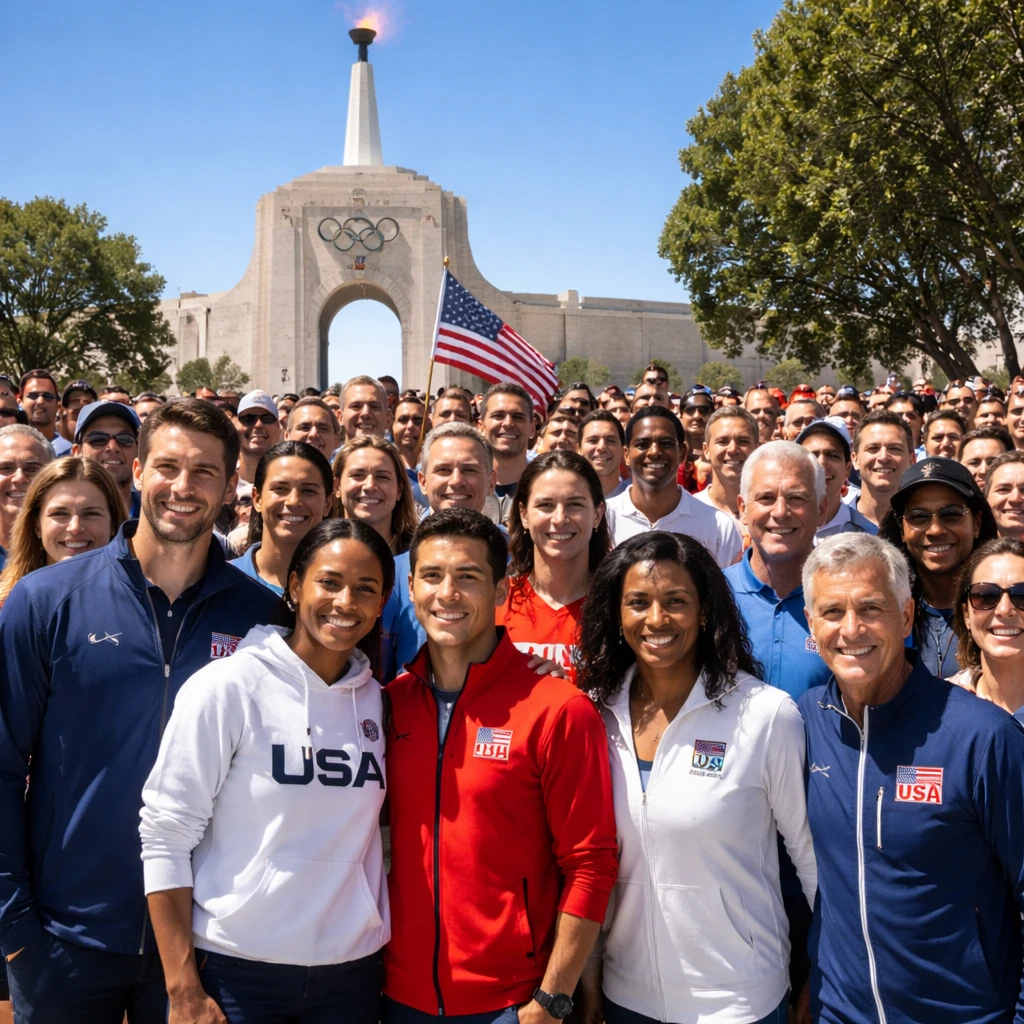 Olympic Legends Gather at LA Memorial Coliseum Ahead of 2028 Games Registration Launch