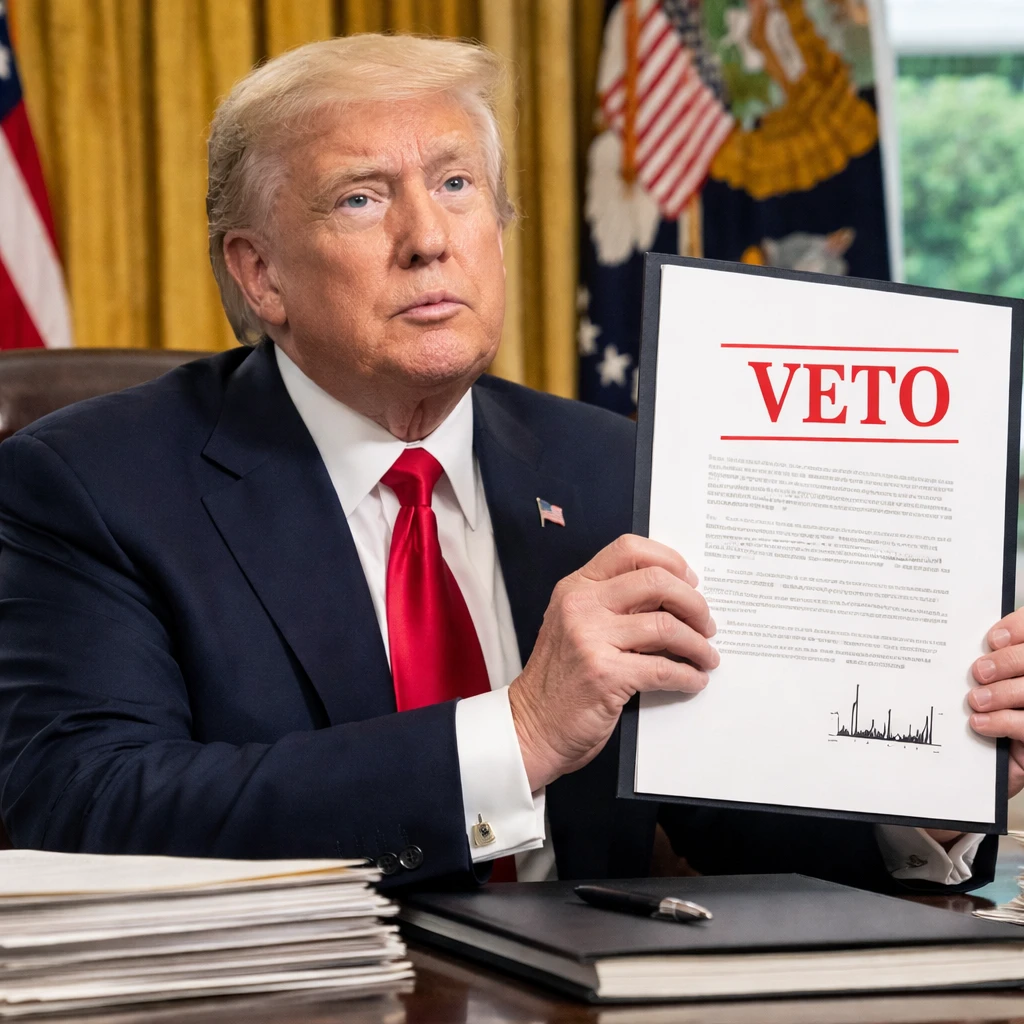 Trump Vetoes Two Bipartisan Bills, Stirring Political Tensions