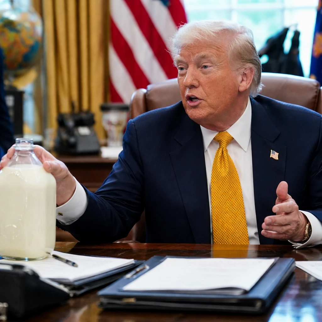 Trump Prioritizes Geopolitical Issues Before Signing Milk Legislation