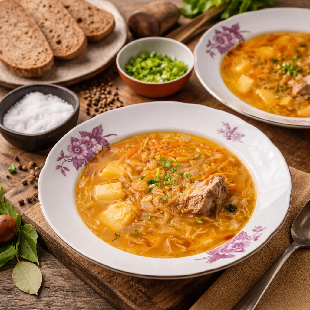 Traditional Ukrainian Kapusnyak: A Hearty Sauerkraut Soup Recipe