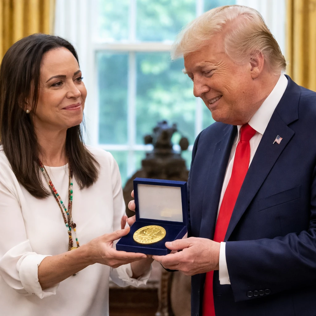 Machado Presents Nobel Peace Prize to Trump Amid Complex Venezuela Relations