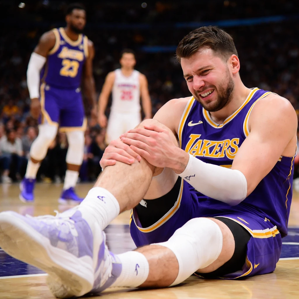 Luka Doncic Exits Lakers vs. 76ers Clash Early with Left Leg Injury