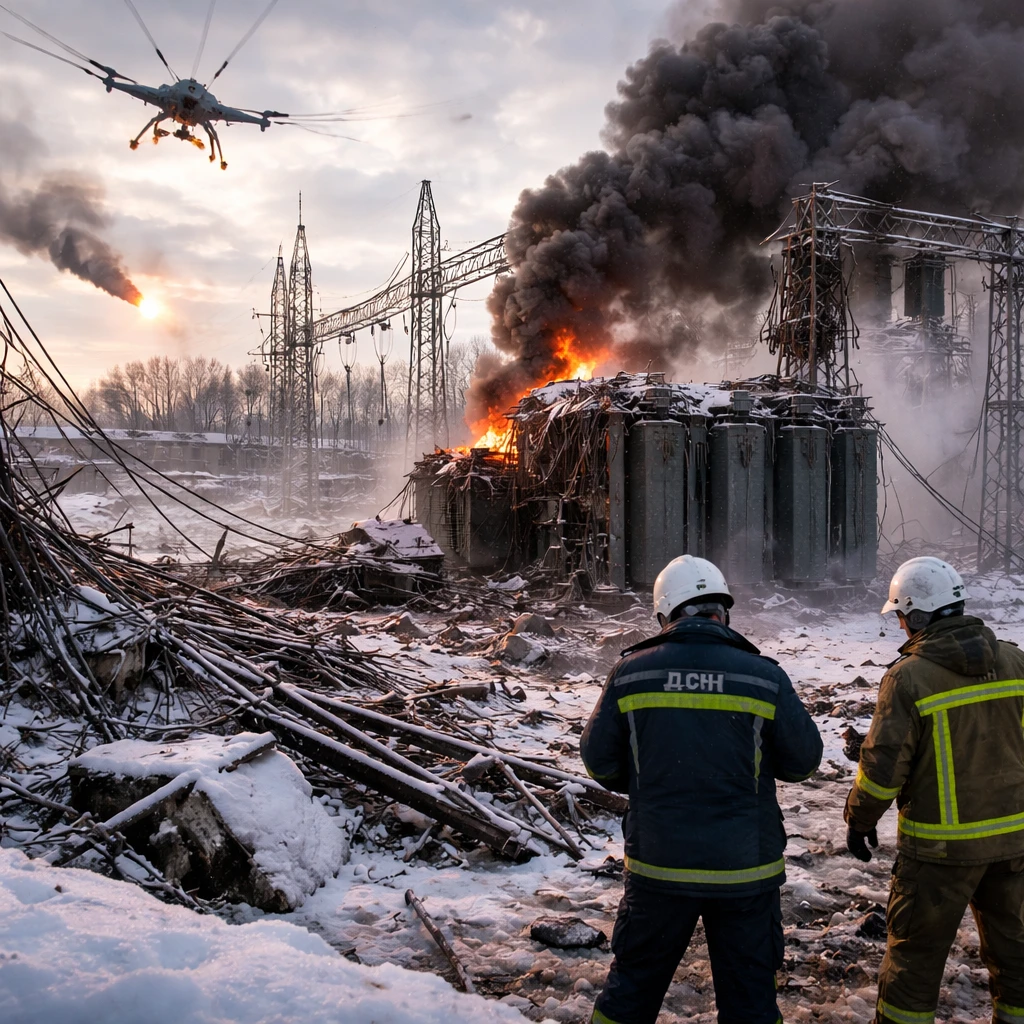 Drone Attacks and Counterstrikes Impact Power Supply in Southern Ukraine and Russian Territories