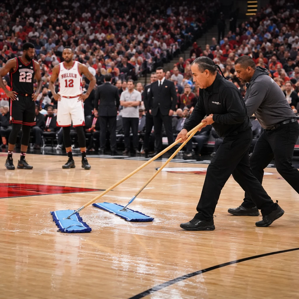 Miami Heat vs. Chicago Bulls Game at United Center Postponed Following Court Moisture Issues