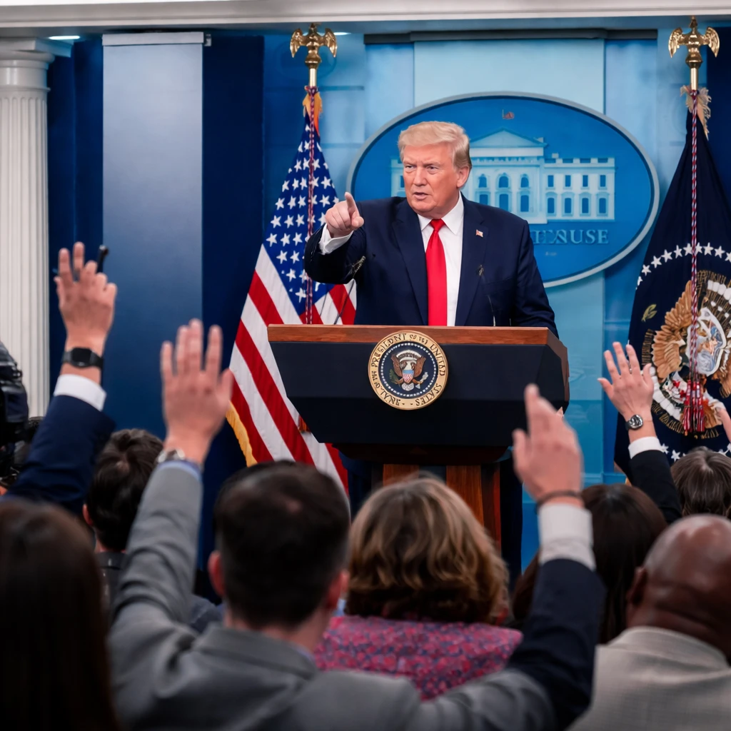 Trump Reviews Year in Office in Lengthy, Unstructured Press Event