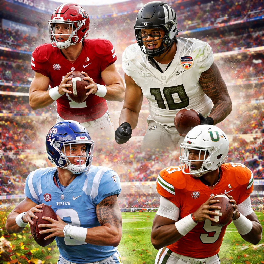 Indiana and Oregon Set for Rematch as Ole Miss Faces Miami in College Football Semifinals