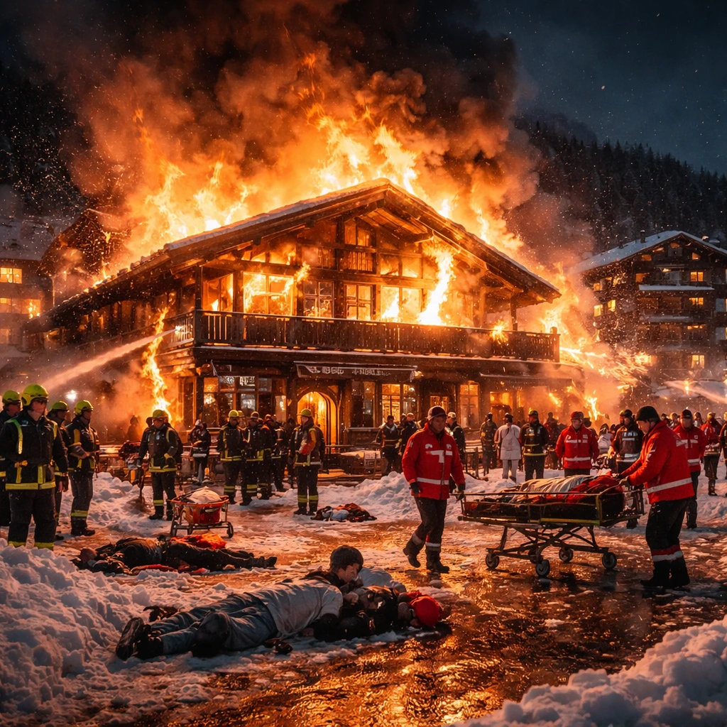 Tragic Fire at Swiss Alpine Bar Claims Dozens, Hundreds Injured in New Year Celebration