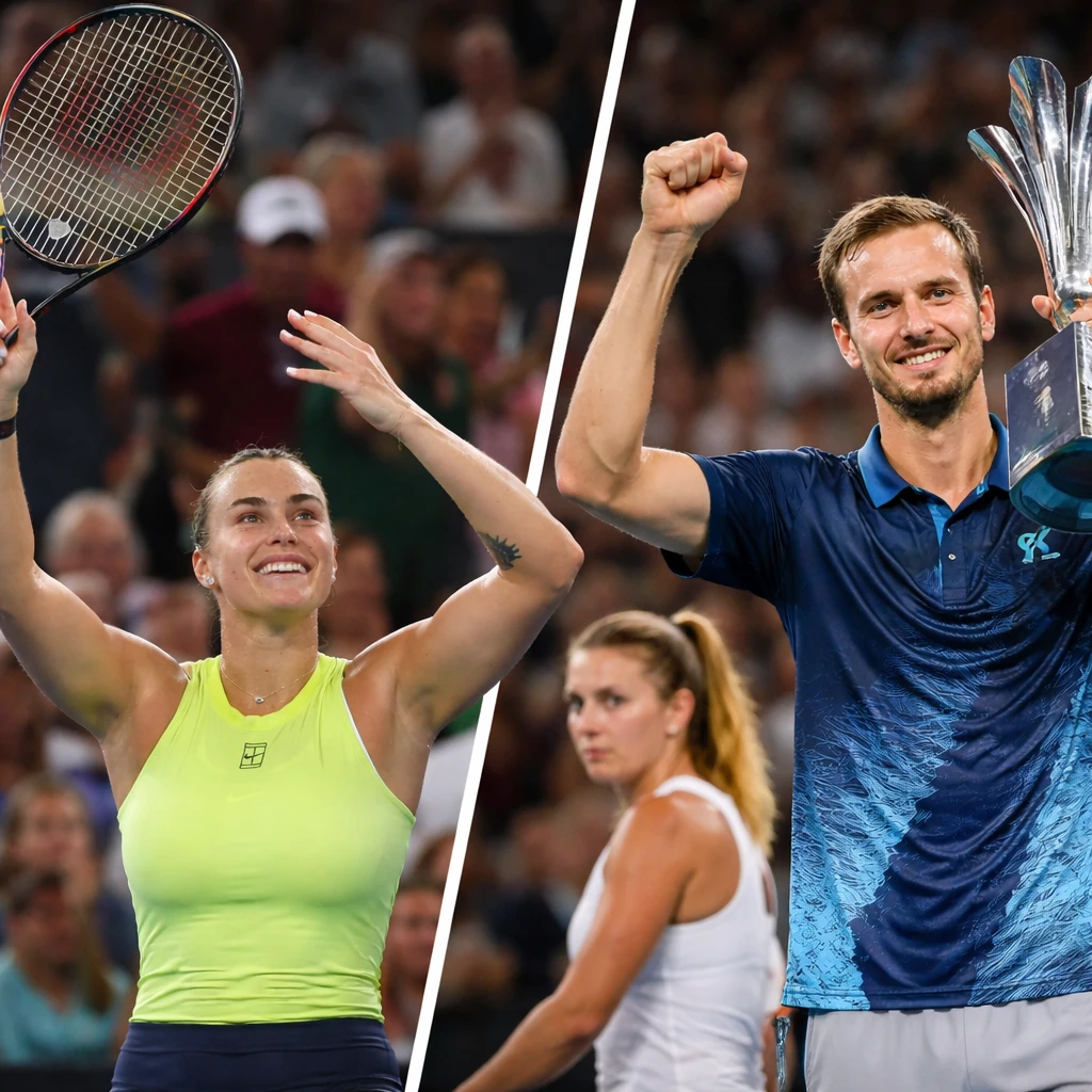 Sabalenka Secures Second Brisbane Title Amid Tense Exchange; Medvedev Triumphs Over Nakashima