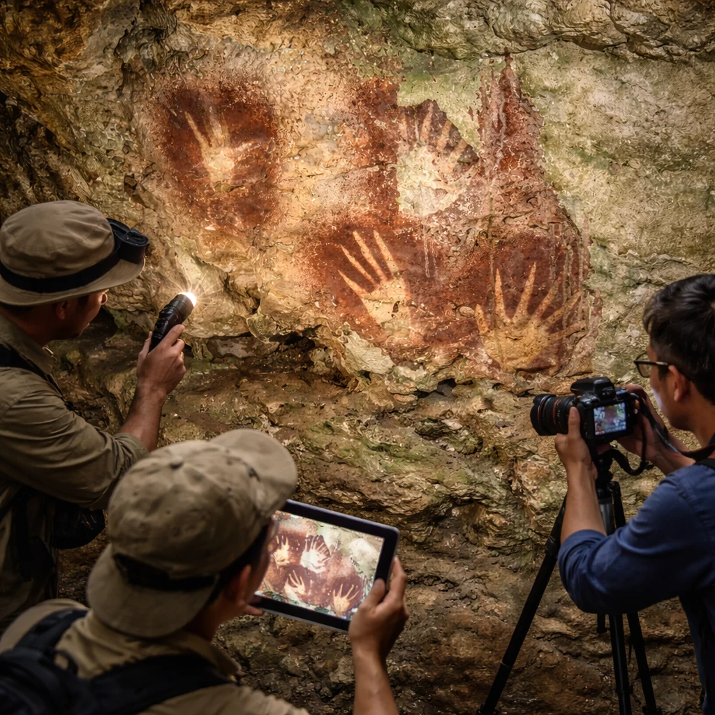 Indonesia's Sulawesi Island Reveals Possibly Oldest Known Cave Handprints