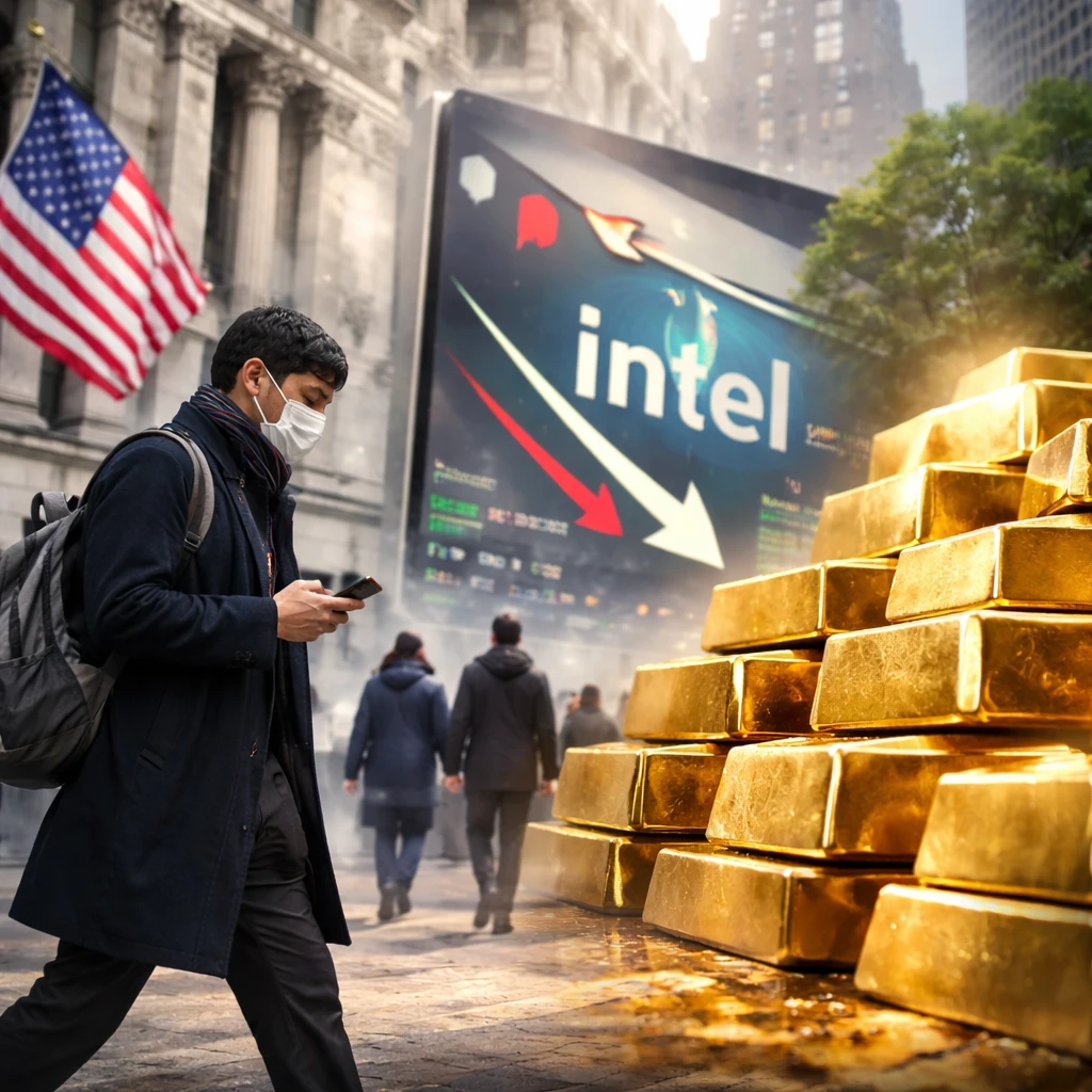 Wall Street Sees Modest Fluctuations Amid Intel's Decline and a Surge in Gold Prices