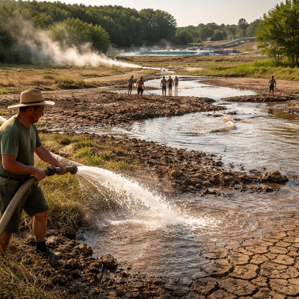 Hungarian Farmers Combat Worsening Drought with Heated Spa Water