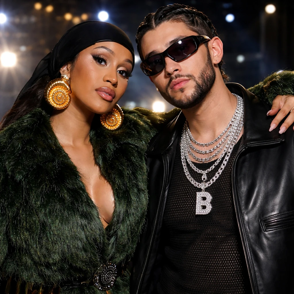 Cardi B Commends Bad Bunny Ahead of Super Bowl Halftime and Tour Debut