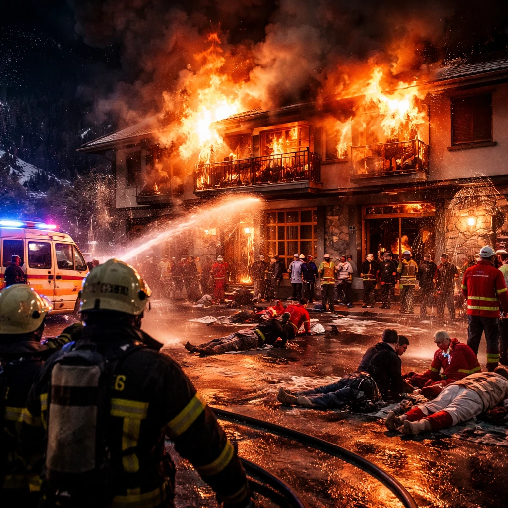 Deadly Fire at Swiss Alpine Resort’s New Year Celebration Claims Nearly 40 Lives