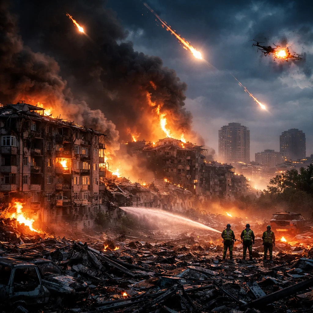 Kyiv Struck by Intense Russian Missile and Drone Assault Ahead of Zelenskyy-Trump Meeting