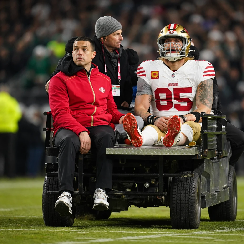 Achilles Injury Ends George Kittle's 49ers Season in Playoff Victory Over Eagles