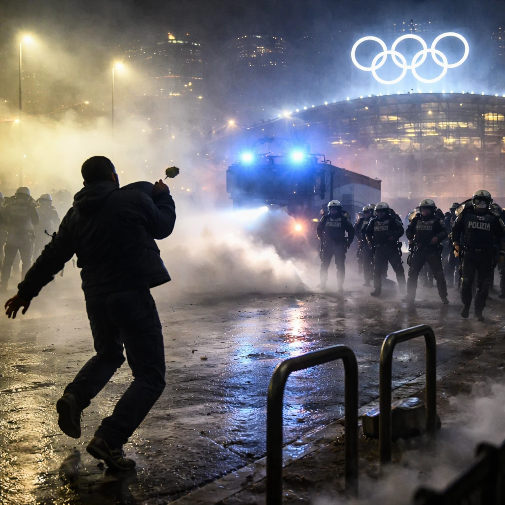 Tensions Flare Near Winter Olympics Venue as Italian Police Disperse Protesters