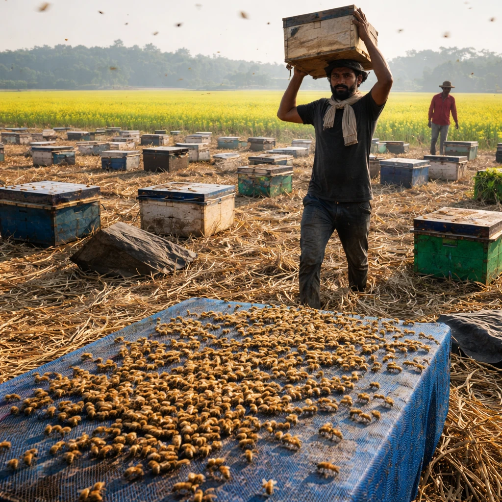 Migratory Beekeeping in Assam: Navigating Climate Challenges to Harvest Honey