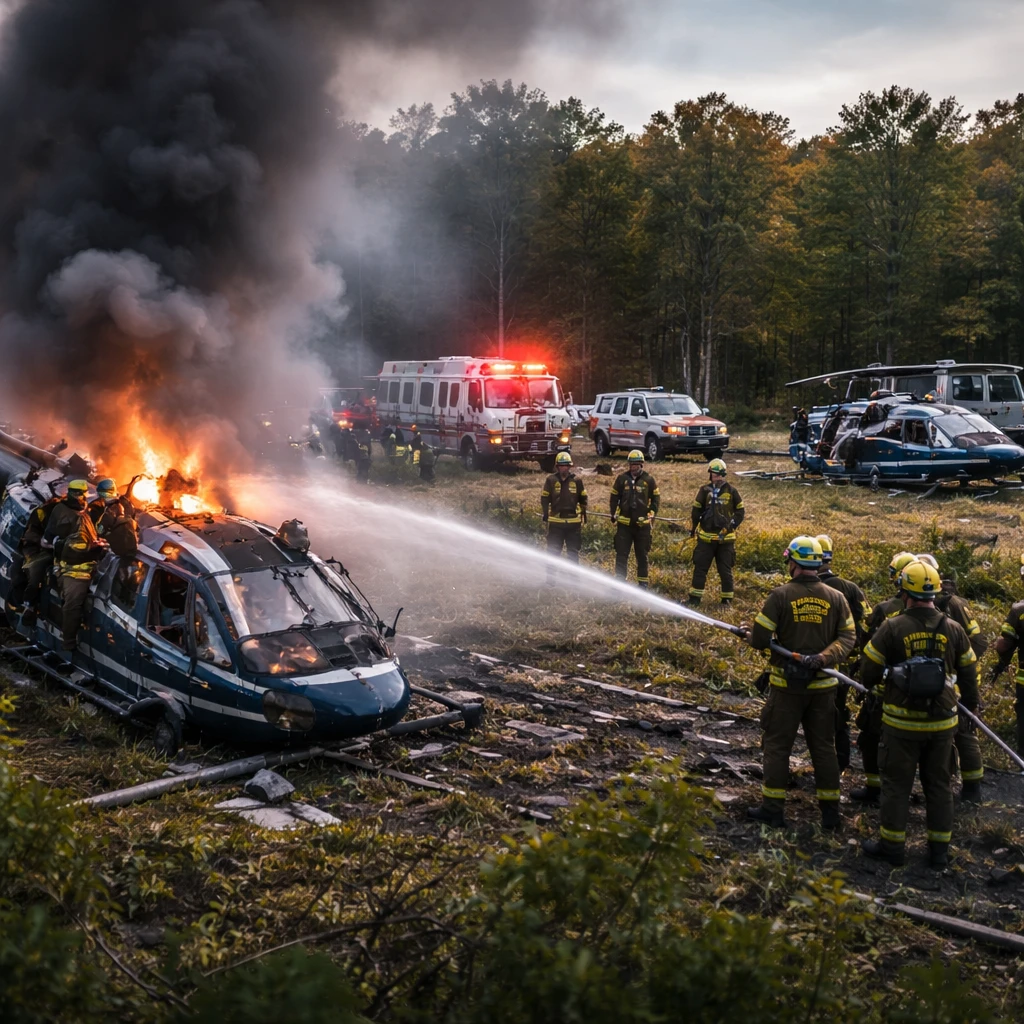 Midair Helicopter Crash in New Jersey Results in One Death and One Critical Injury
