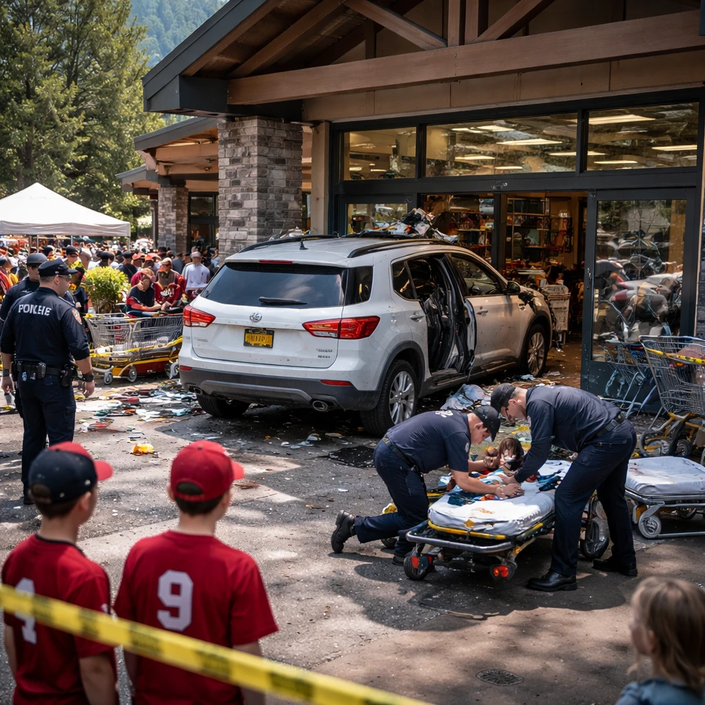 Vehicle Incident at California Safeway Injures Four Including Children