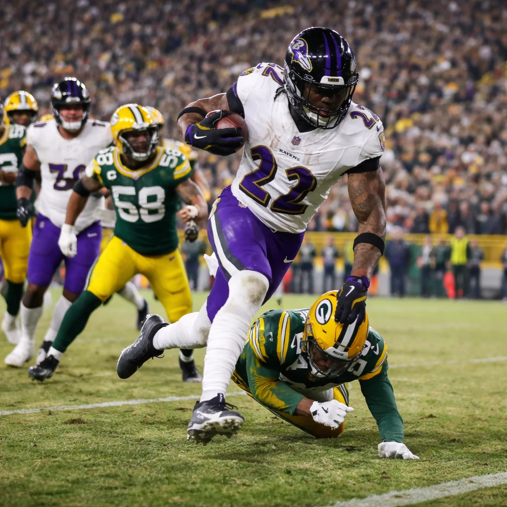 Derrick Henry Powers Ravens to Crucial Victory Over Packers at Lambeau Field