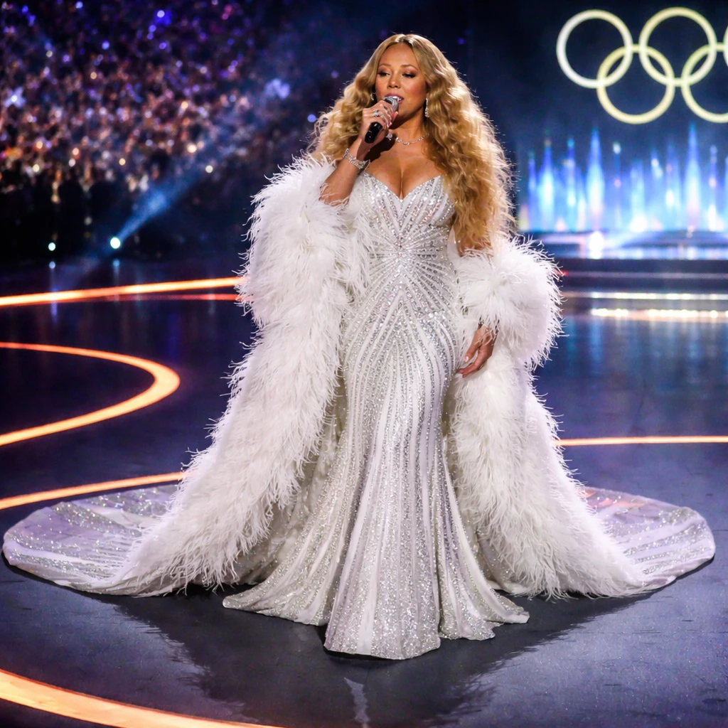 Mariah Carey's Milan Olympics Opening Sparks Debate Over Authenticity and Language Aid