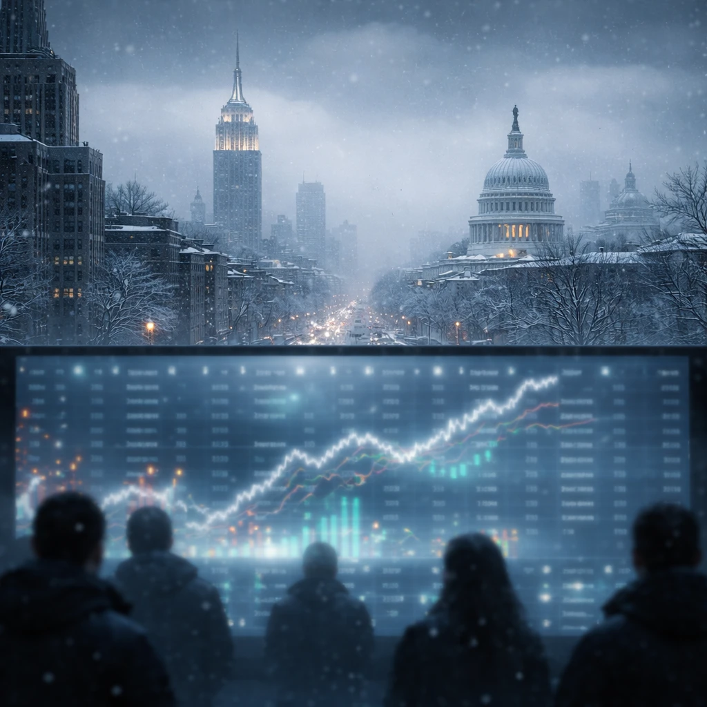 Prediction Markets Gauge Snowfall Amid Widespread Disruption from Winter Storm Fern