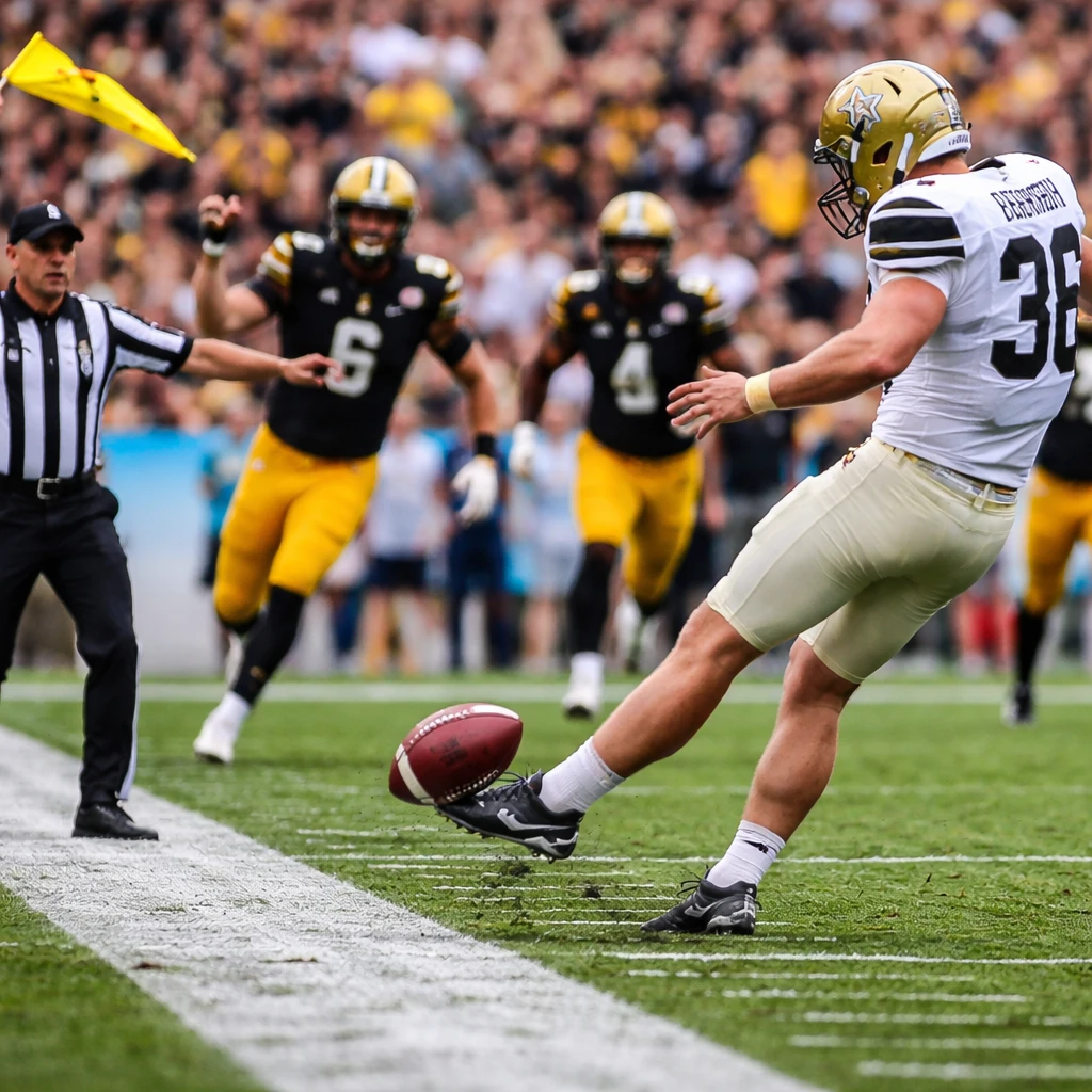 Illegal Punt by Vanderbilt Results in Iowa Touchdown in ReliaQuest Bowl